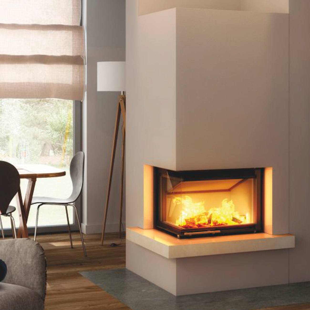 imperial-medium-2lxlth-tit Imperial Medium Kaminbausatz mit Smart 2LXTH 7kW Eckkamin Links