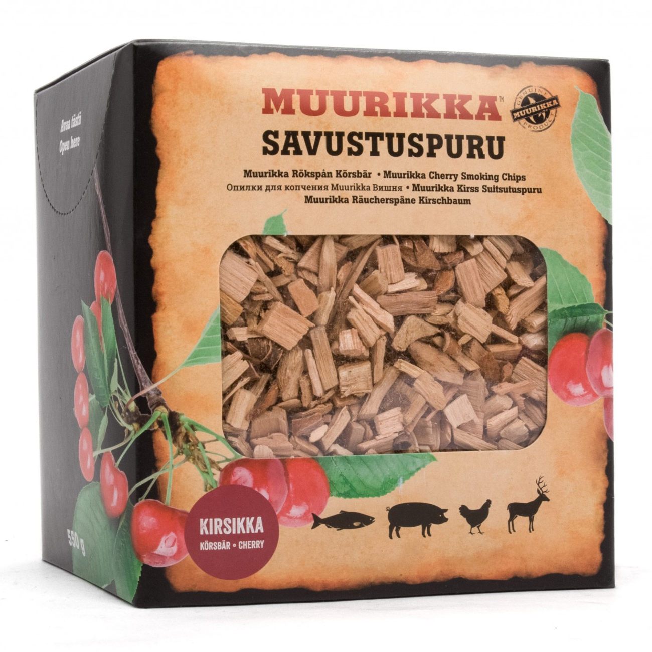 muurikka_raeucherchips_kirsche_chips Muurikka Räucherspäne / Räucherchips Kirschbaum 550g