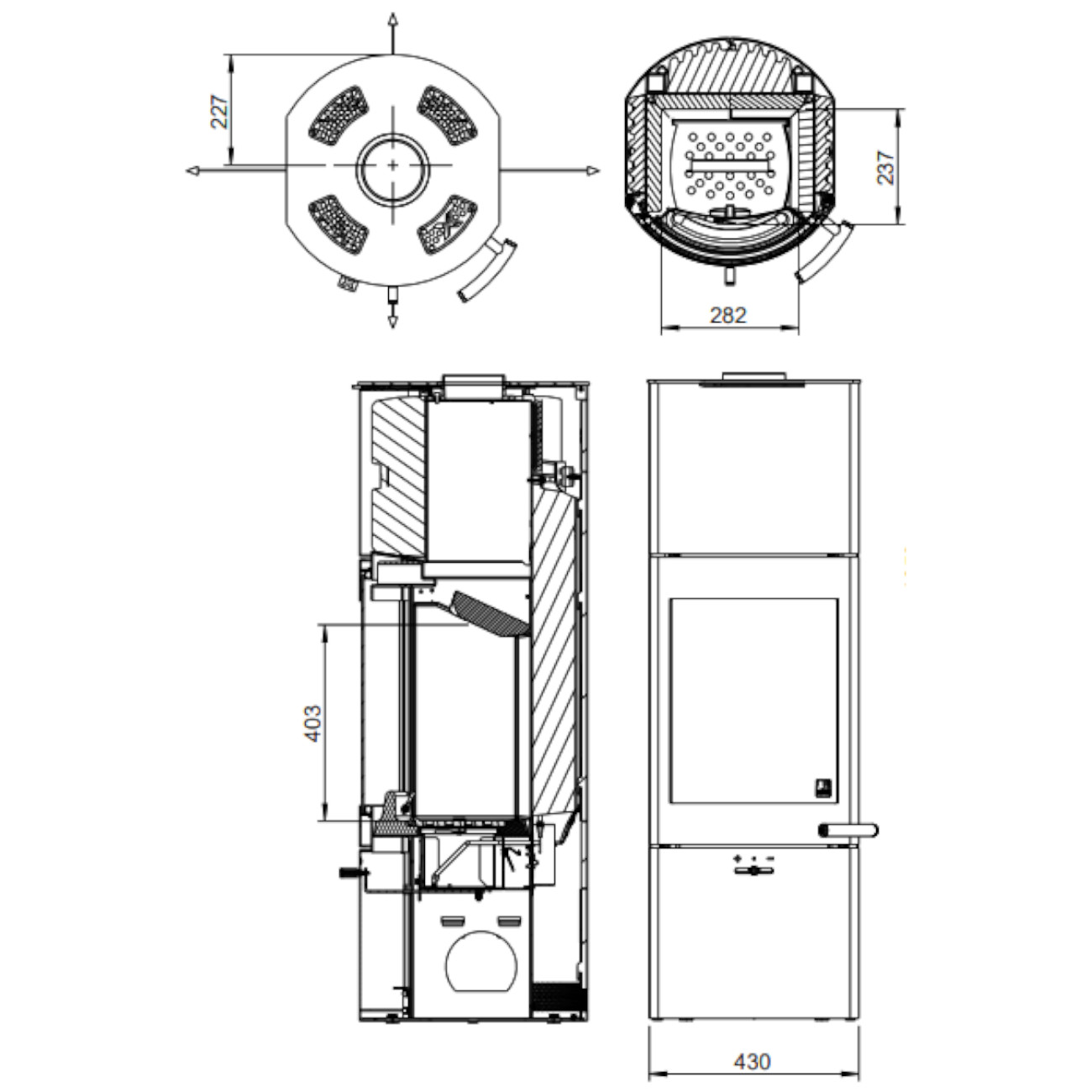 Tower Xtra 2.0 Speicher Kaminofen 4kW RLU