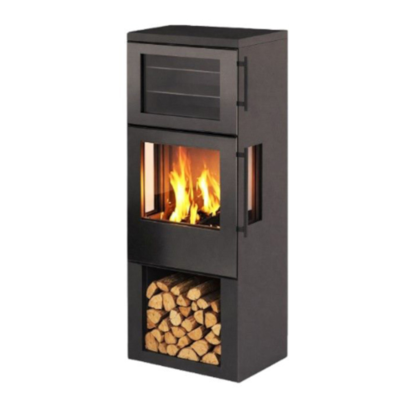 Baker One Panorama Kaminofen mit Backofen 7kW RLU Baker One Panorama Kaminofen mit Backofen 7kW RLU