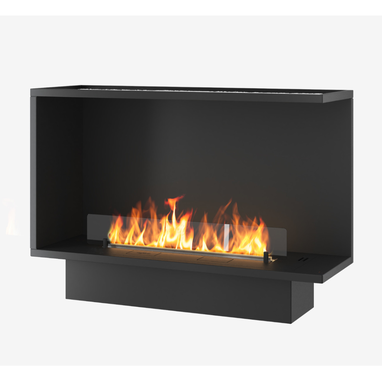 INSIDE R1000 ETRONIC BASIC Eck Kaminkassette Links Automatischer Ethanolbrenner