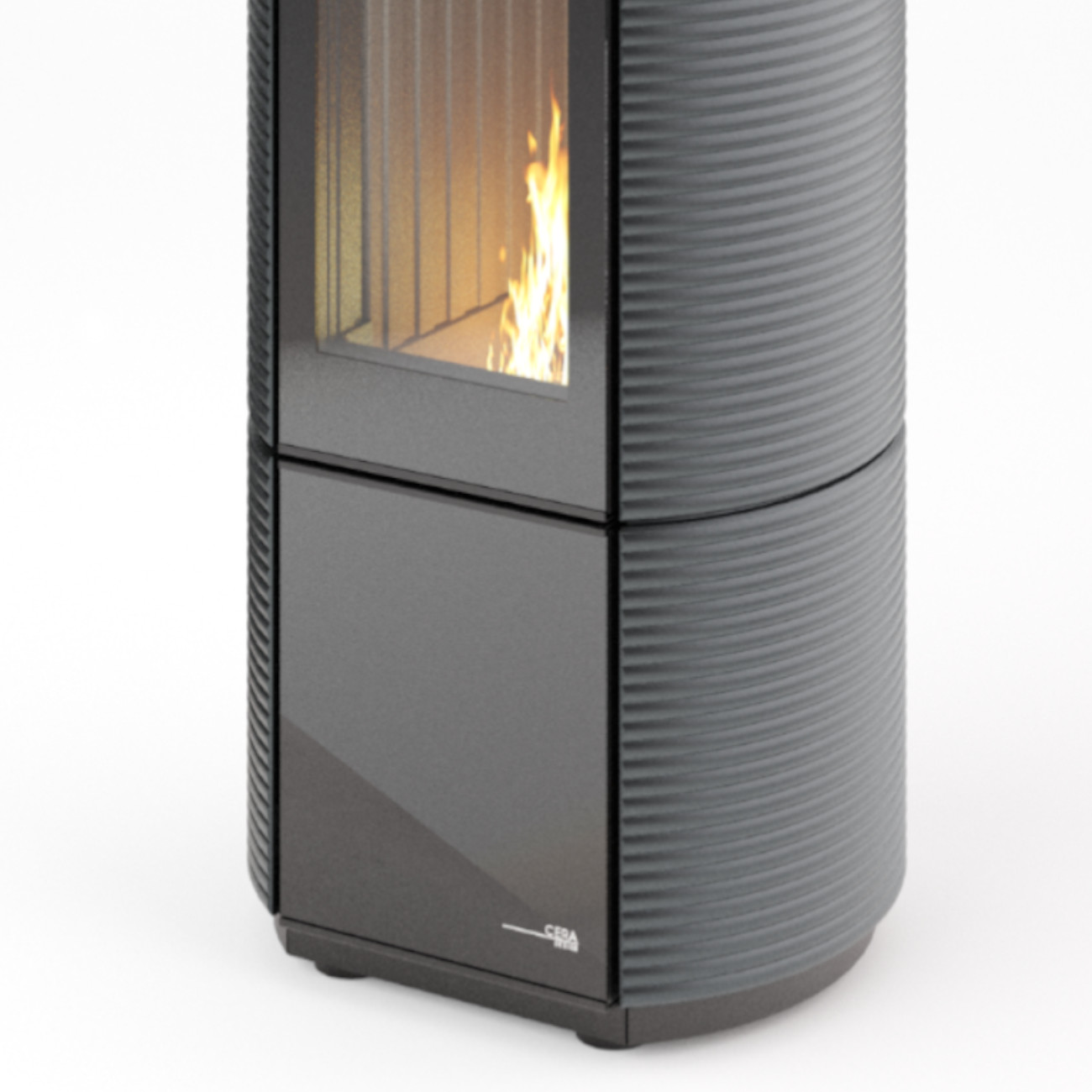 Conte Mini Anthrazit Thermotte Speicher Kaminofen 5KW RLU
