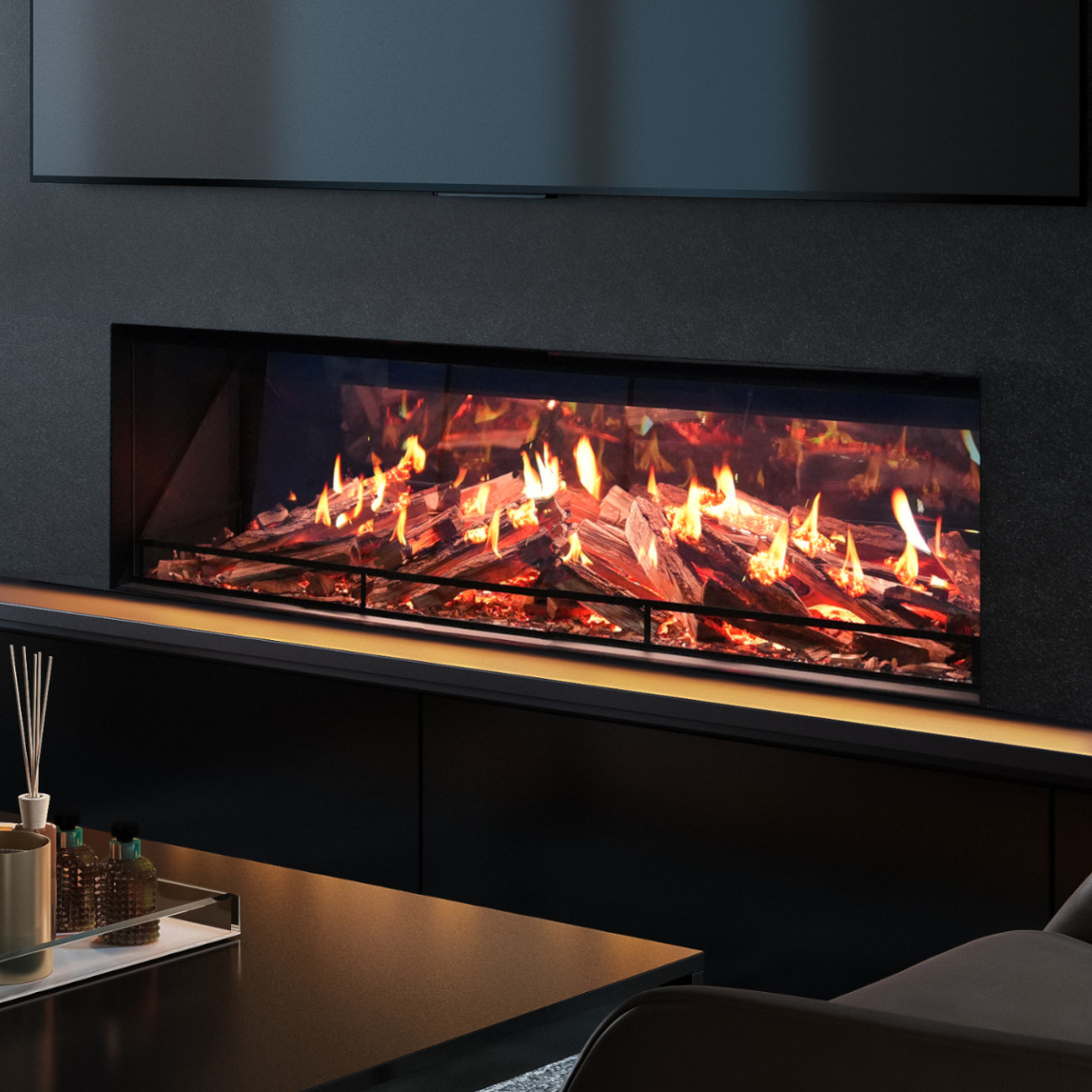 Luxor 150E Hologramm Elektrokamin 4in1 Einbaukassette mit Heizleistung