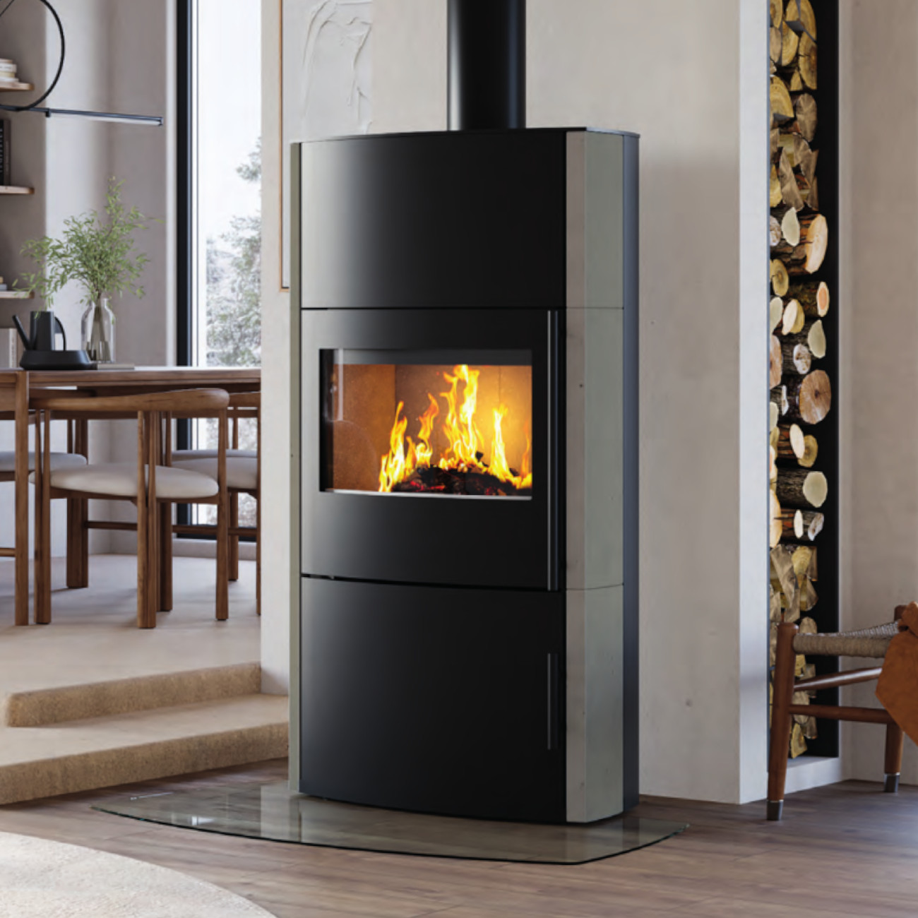 Genius Thermotte Creme Kaminofen 7kW optionale Speicherung