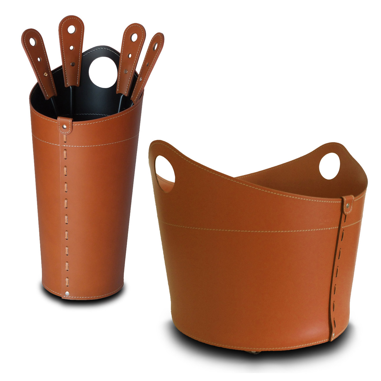 nicad-holzkorb-kaminbesteck-set-braun-web1 Nicad Designer Kaminbesteckset und Holzkorb Braun