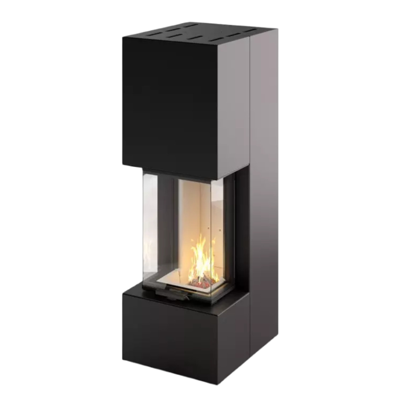 KL1000 Systemkamin Kaminbausatz Schwarz 6kW