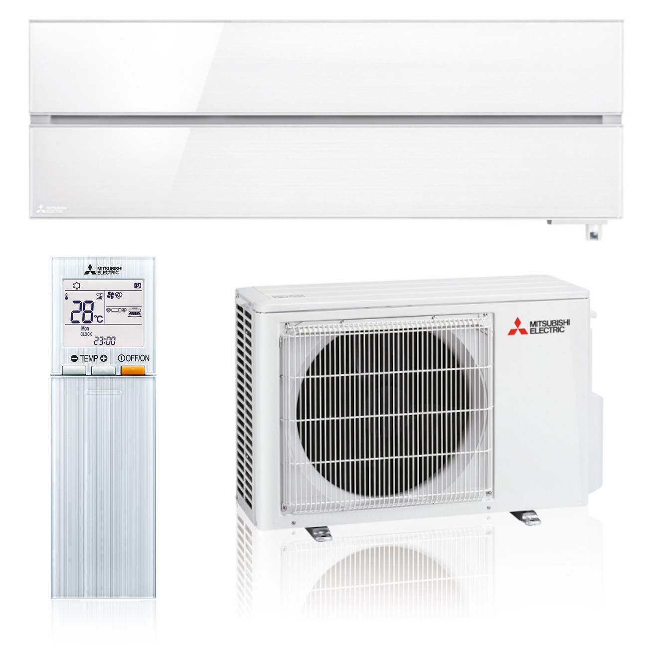 Diamond Pearl White 2,5 kW Klimaanlage Mitsubishi Electric