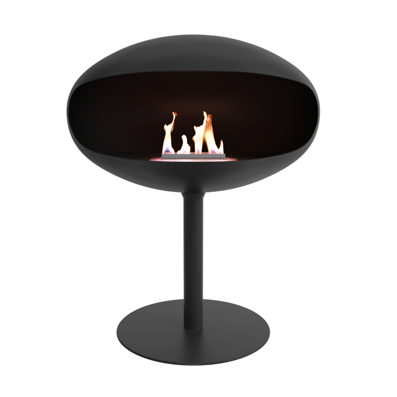 PEDESTAL Schwarz Designer Ethanolkamin