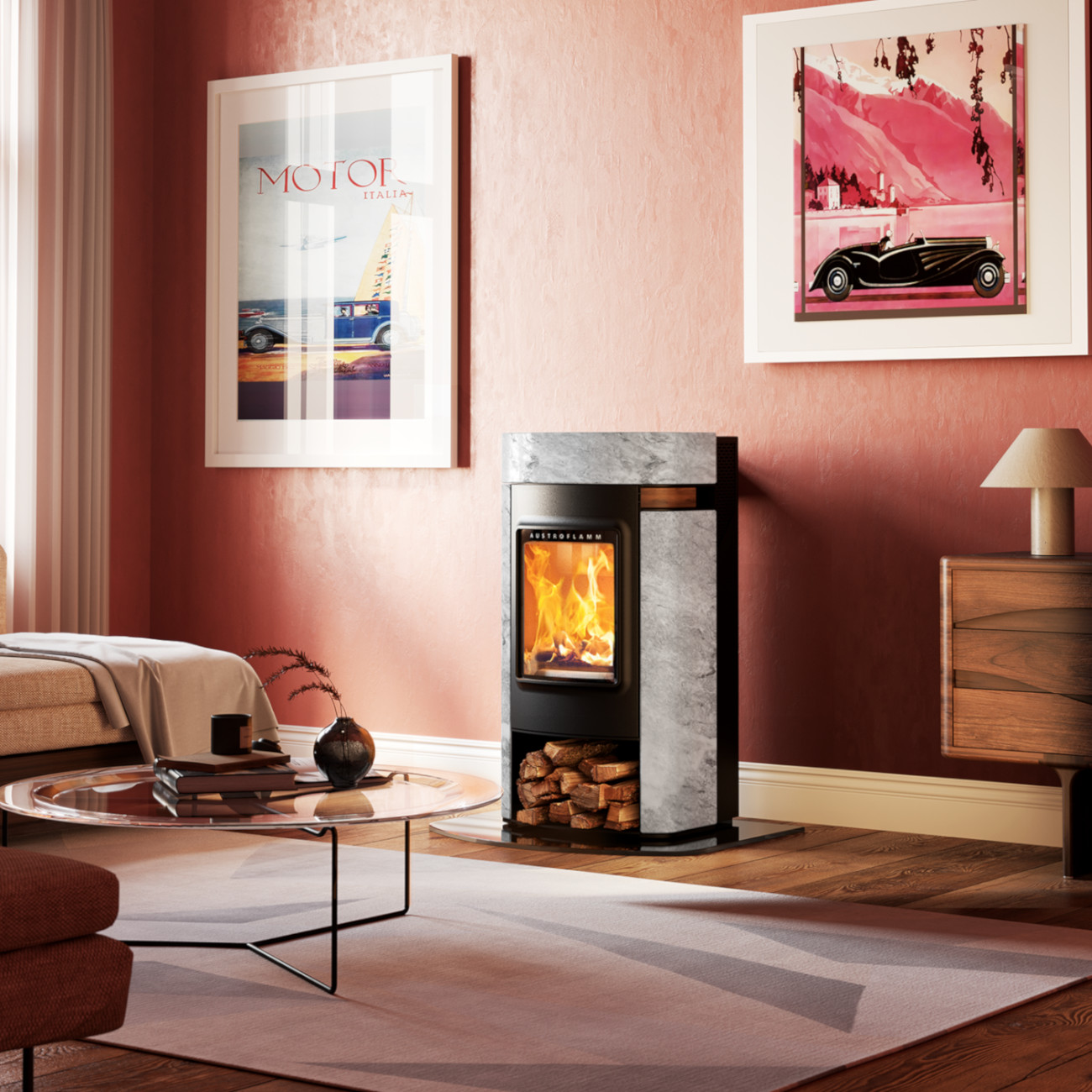 Elise Marble Grey Clouds Speicherofen 7kW RLU
