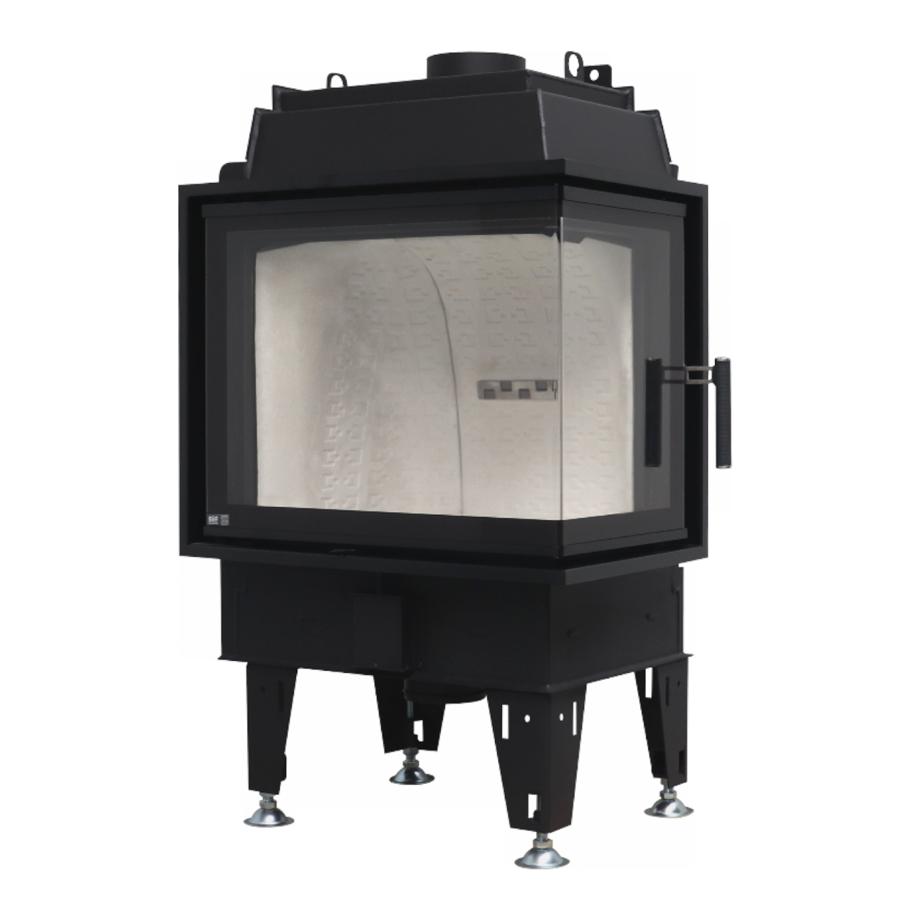 Therm 7CP Eck-Kamineinsatz Rechts verglast 7kW