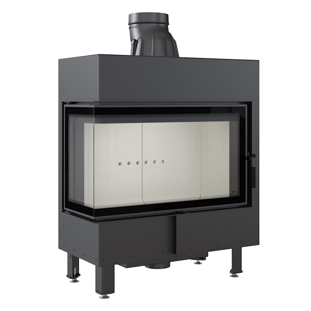 lucy-14-links-titel Lucy 14 Warmluft Kamineinsatz Linksverglast 14kW