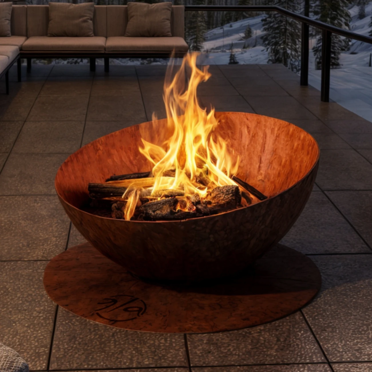 Solace Designer Feuerschale Gartenkamin