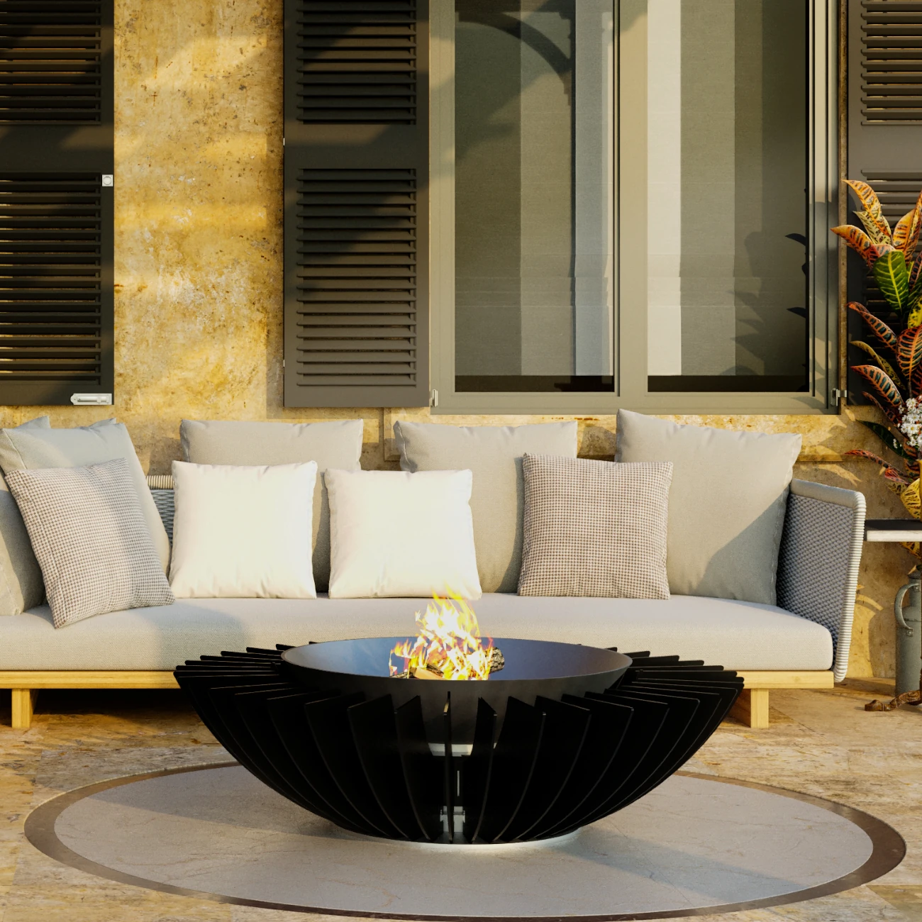 Cosmo 13 Designer Feuerschale Gartenkamin Schwarz Cosmo 13 Designer Feuerschale Gartenkamin Schwarz