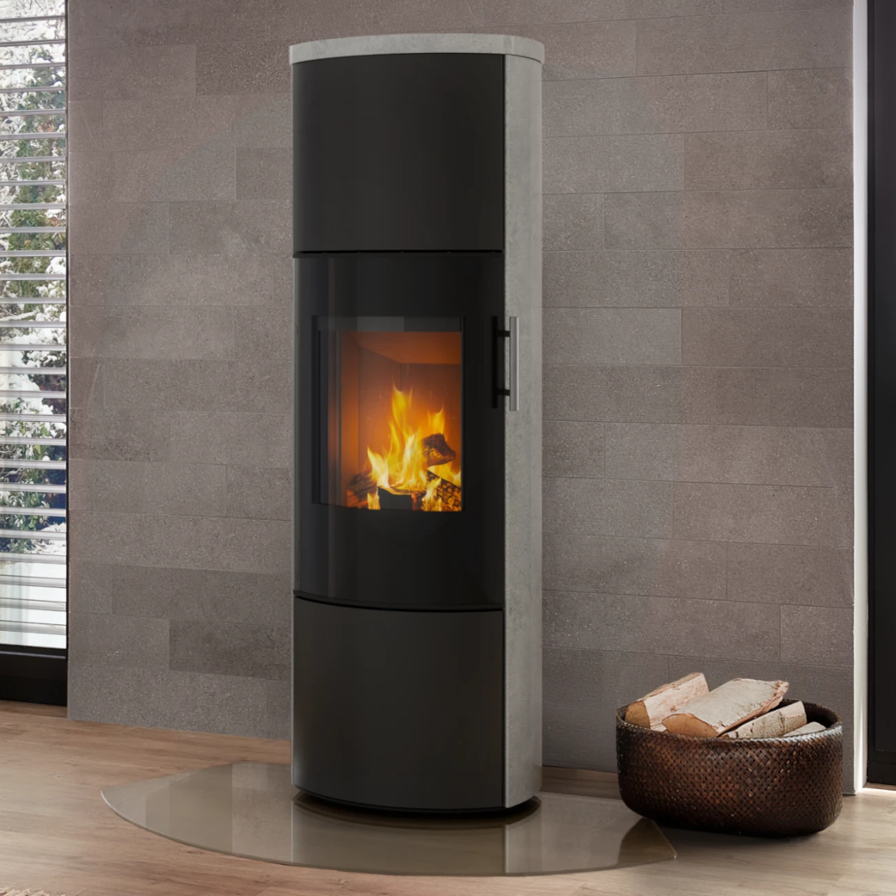 Ursa Glastür Serpentino Kaminofen 6kW Ursa Glastür Serpentino Kaminofen 6kW