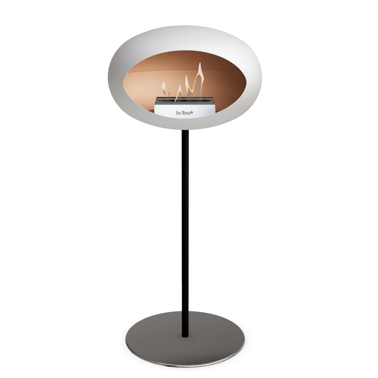 Le Feu Ground Steel High Weiß Ethanolkamin