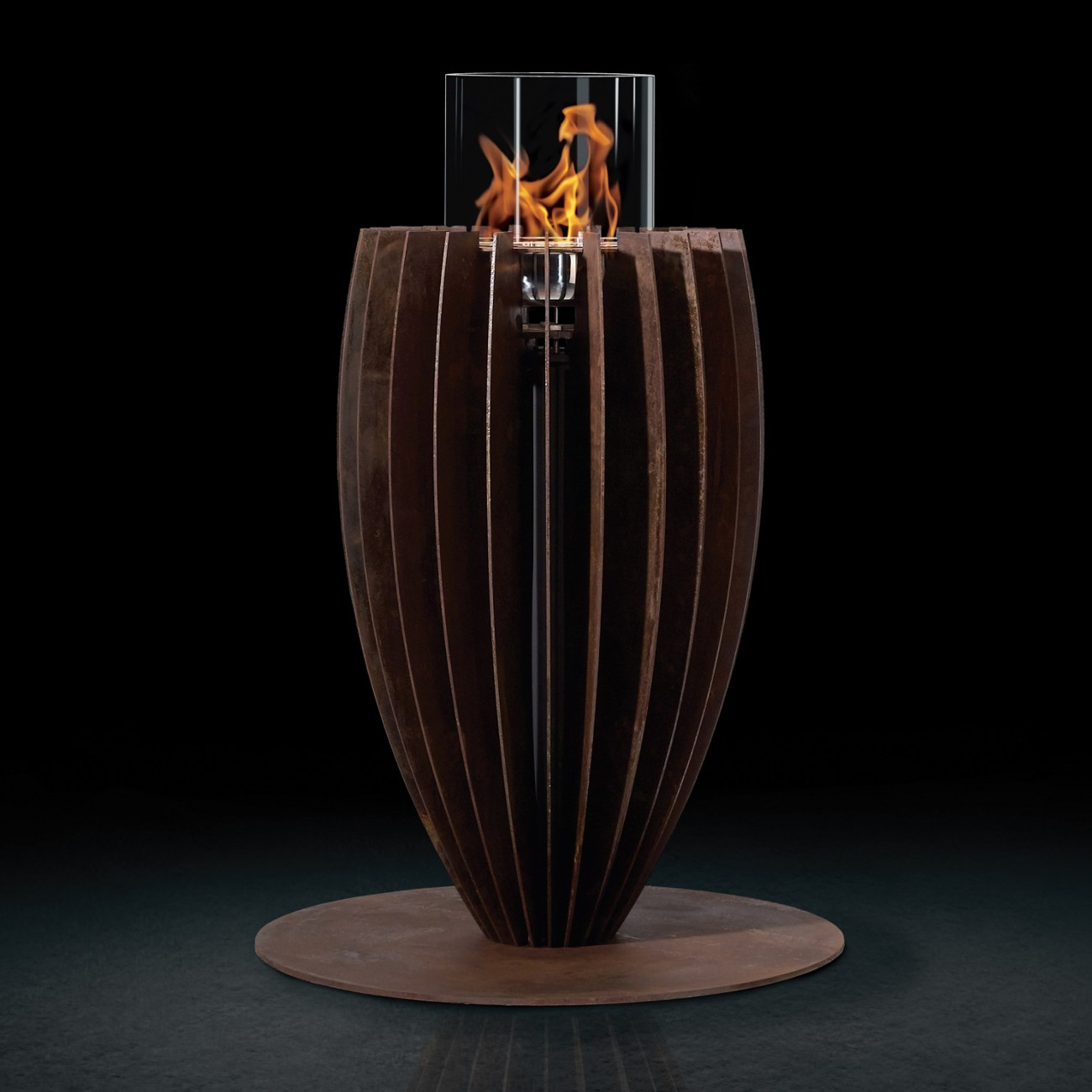 premium-tuli-corten1 GlammFire Tuli Premium Stehtisch / Ethanolkamin aus Corten Stahl