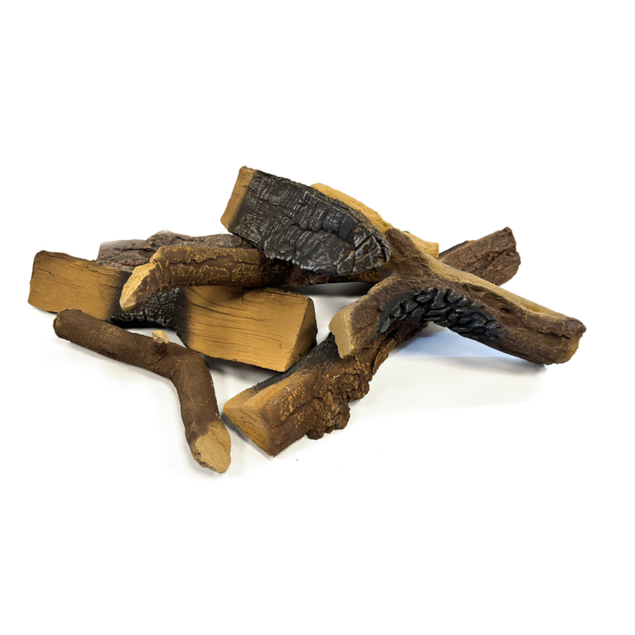 Keramik-Holzstücke für Gas- & Ethanolkamine - 7 Stk.