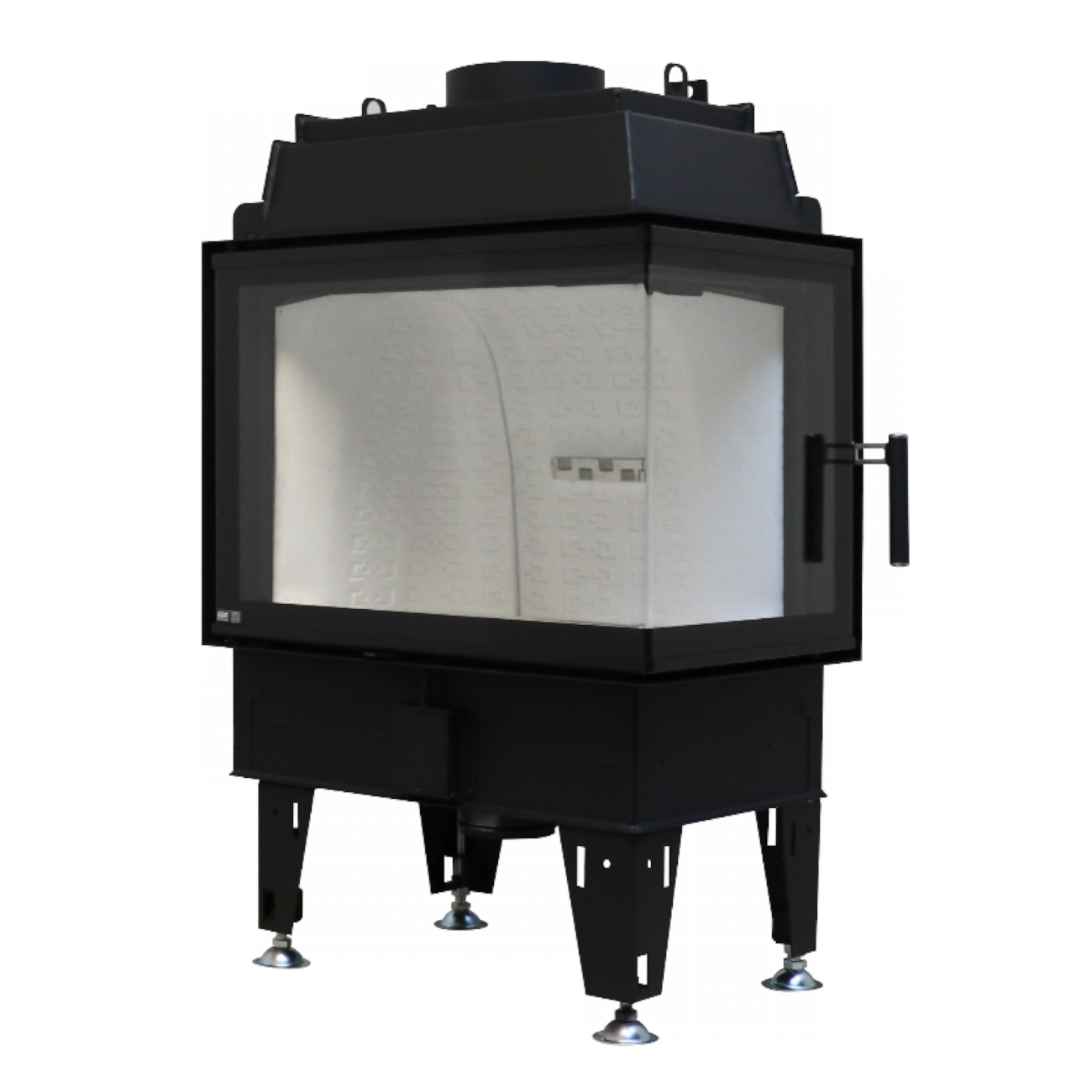 Therm 8CP Eck-Kamineinsatz Rechts 8kW Schwenktür