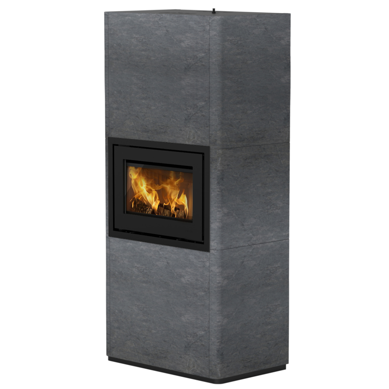 lotus_beto470mplus_kaminbausatz_tuer_schwarz Beto 470M+ Speckstein Speicher-Kaminbausatz 6kW