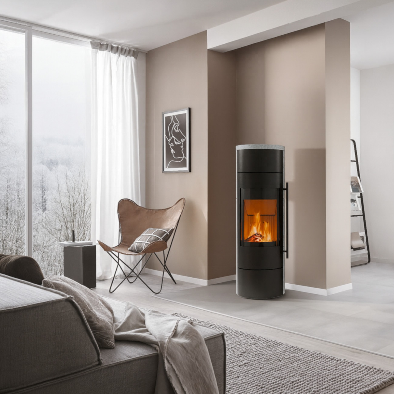 Alor Powerbloc Serpentino Kaminofen 6kW RLU Alor Powerbloc Serpentino Kaminofen 6kW RLU