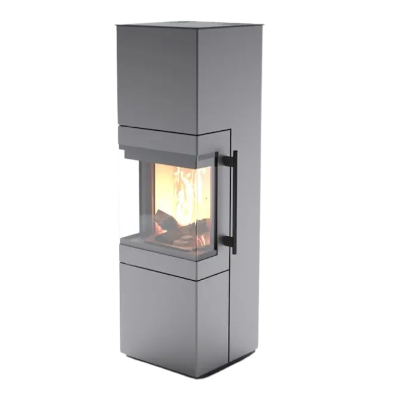 Tenno Grau Panorama Kaminofen 6kW