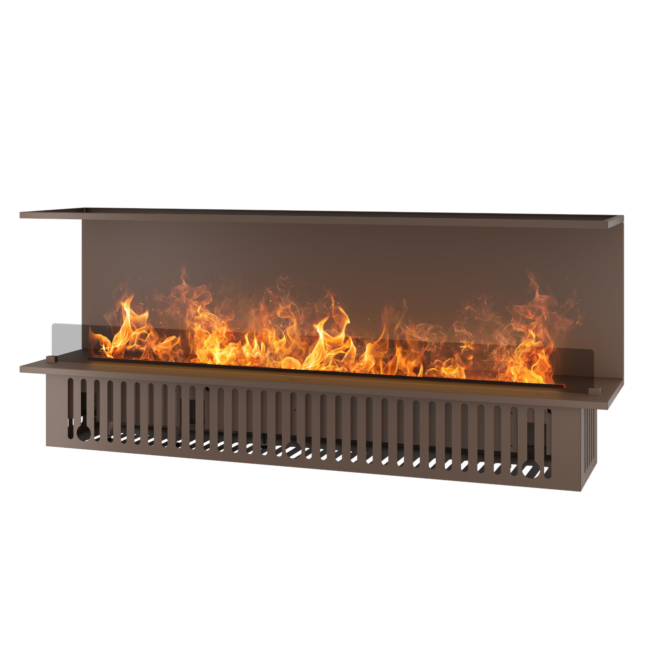 Invapo Inside C1800 Optimyst® Braun Wasserdampf Panorama Kaminkassette