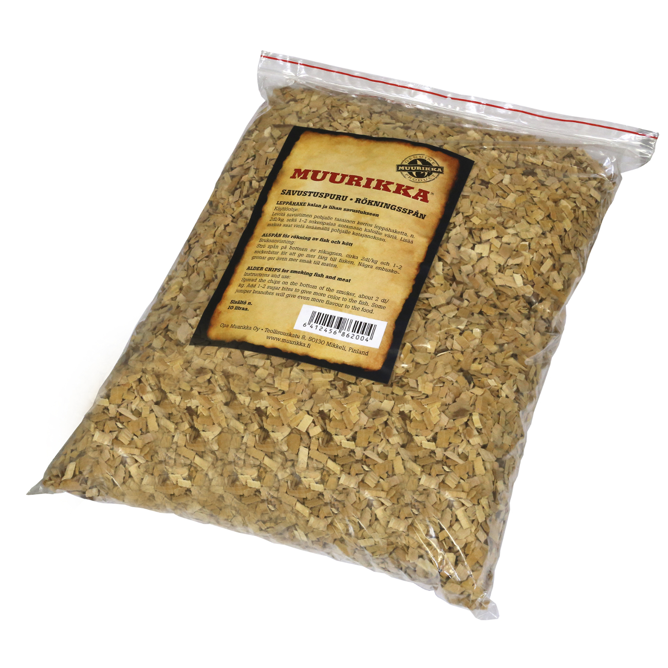 to6862_10_liter_raeucherspaene Muurikka Räucherspäne Räucherchips 10 Liter aus Erlenholz