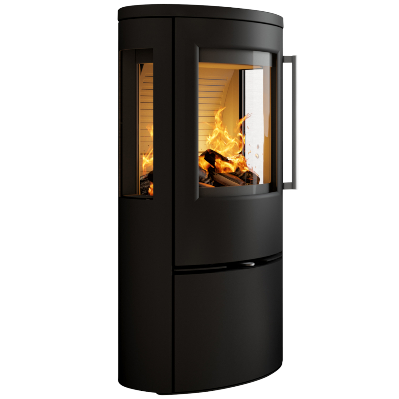 termatech_tt23rg_kaminofen_tit TT23RG Panorama Kaminofen 5kW Schwarz 3 Sichtscheiben