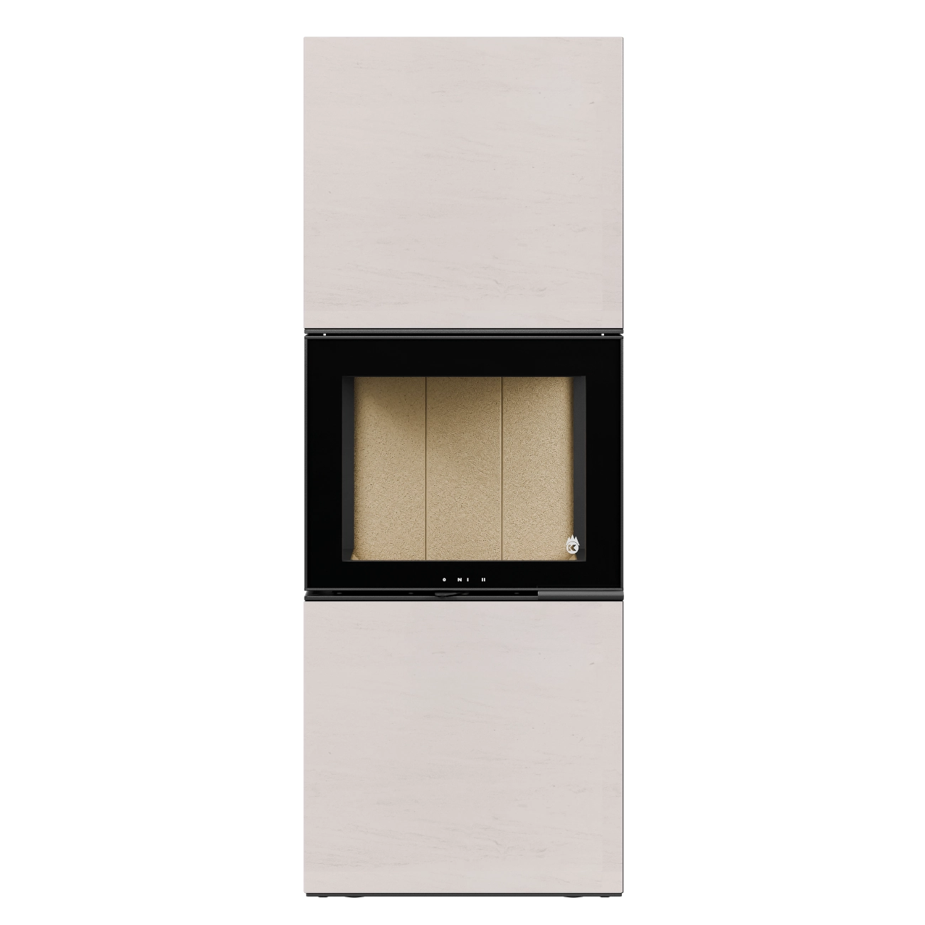 Charon Naturstein Ivory Panorama Kaminofen 6kW Charon Naturstein Ivory Panorama Kaminofen 6kW