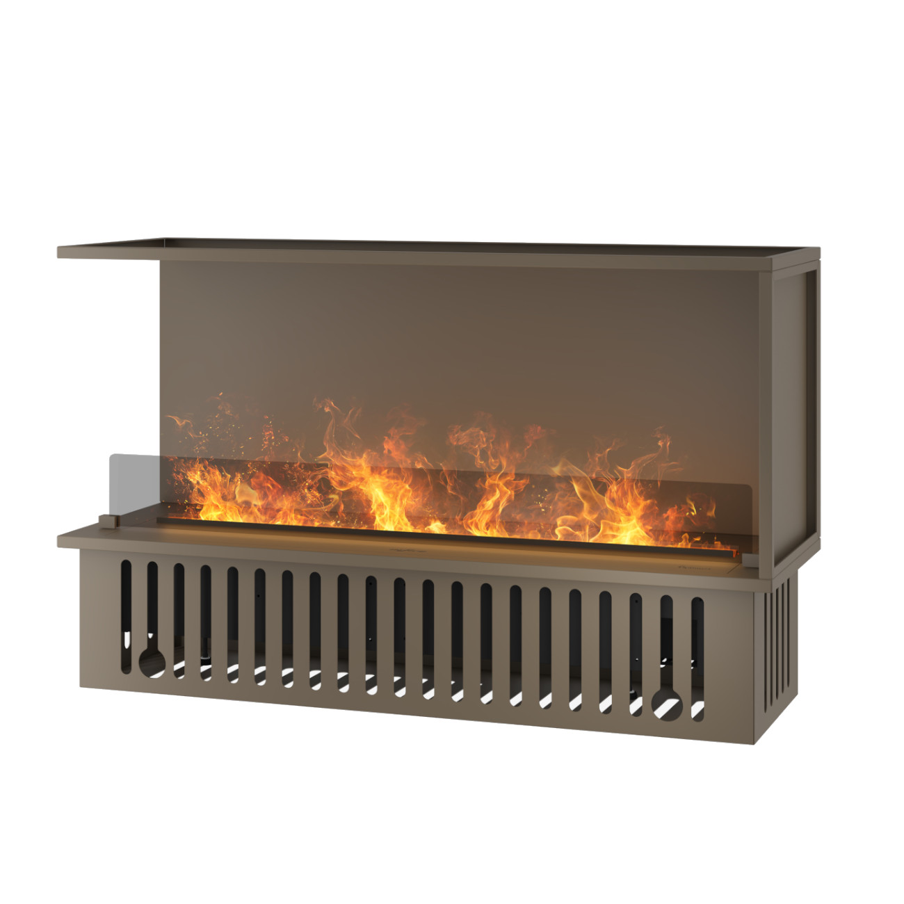 Invapo Inside L1200 Optimyst® Beigegrau Wasserdampf Box Kamineinsatz