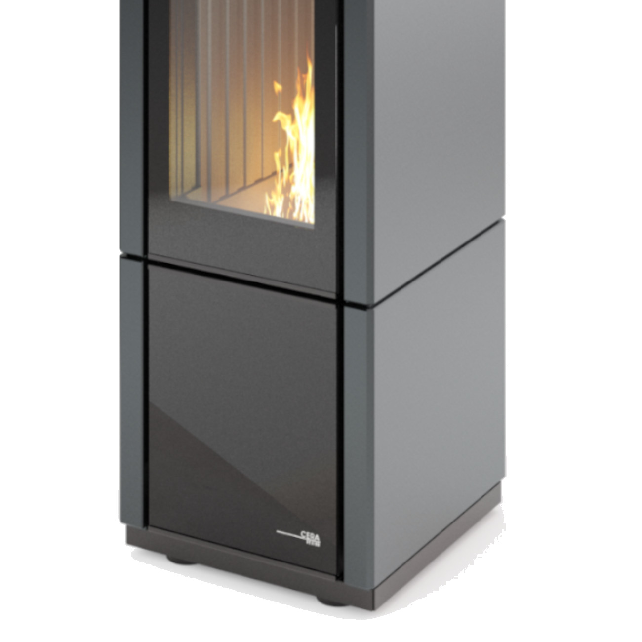 Conte Mini Eck Anthrazit Thermotte Speicher Kaminofen 5KW RLU