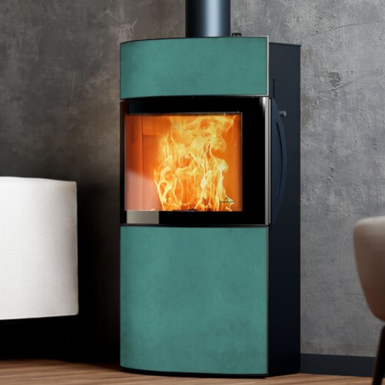 Fynn Xtra 2.0 Aquamarin Keramik Speicherofen 6kW RLU Fynn Xtra 2.0 Aquamarin Keramik Speicherofen 6kW RLU