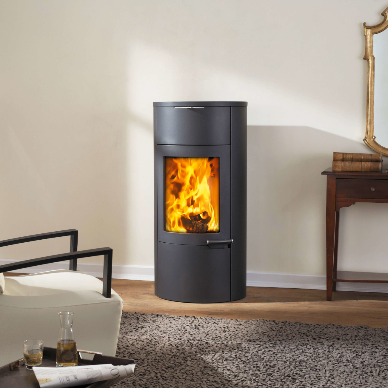 Uno Xtra Speicher-Kaminofen 7kW Gussgrau RLU Uno Xtra Speicher-Kaminofen 7kW Gussgrau RLU