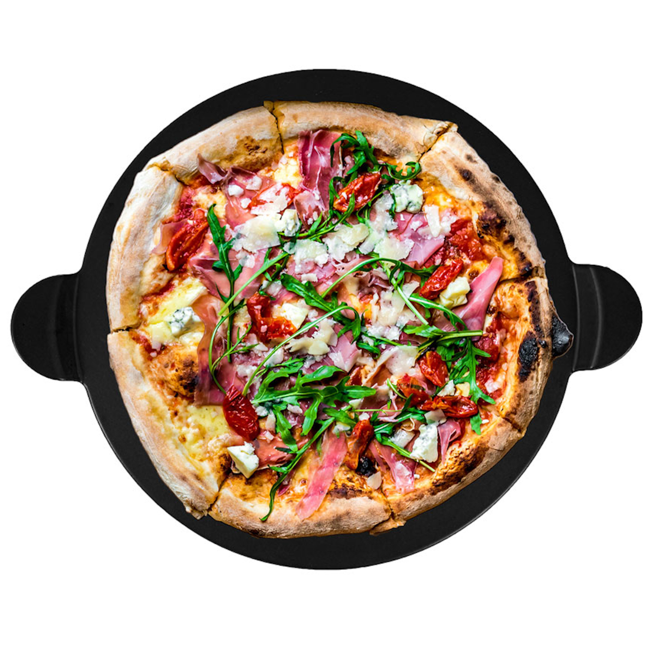 muurikka_pizzastein_tit Muurikka Pizzastein mit zwei Griffen für Backöfen und Grills