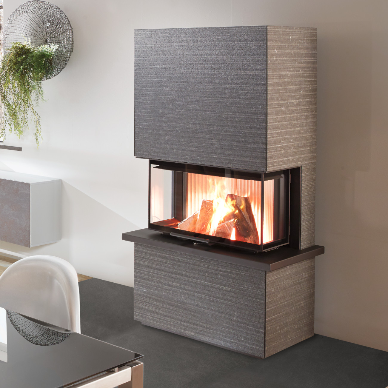 Osorno Panorama Gabbro Nero Ferrera Kaminofen 8kW Osorno Panorama Gabbro Nero Ferrera Kaminofen 8kW