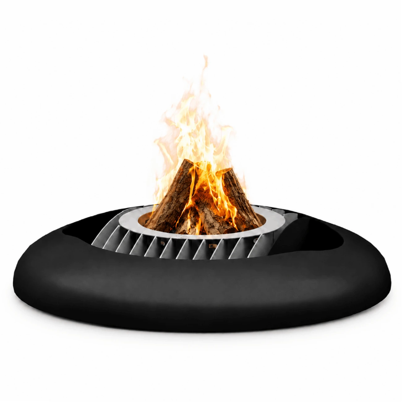 Mime Schwarz Designer Feuerschale Gartenkamin optionaler Grill Mime Schwarz Designer Feuerschale Gartenkamin optionaler Grill