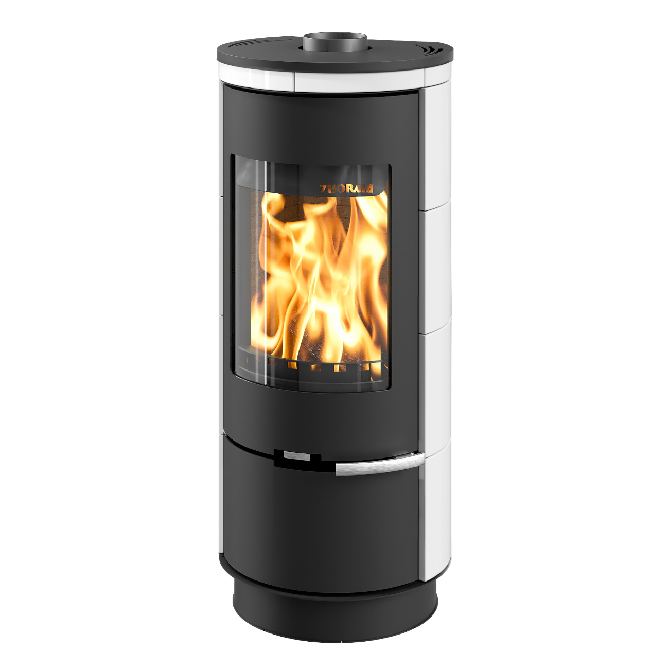 Andorra Keramik Weiß Kaminofen 7kW