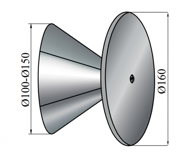 Versd2 Verschlussdeckel für Schornstein Öffnungen mit 100 bis 150mm Ø verzinkt