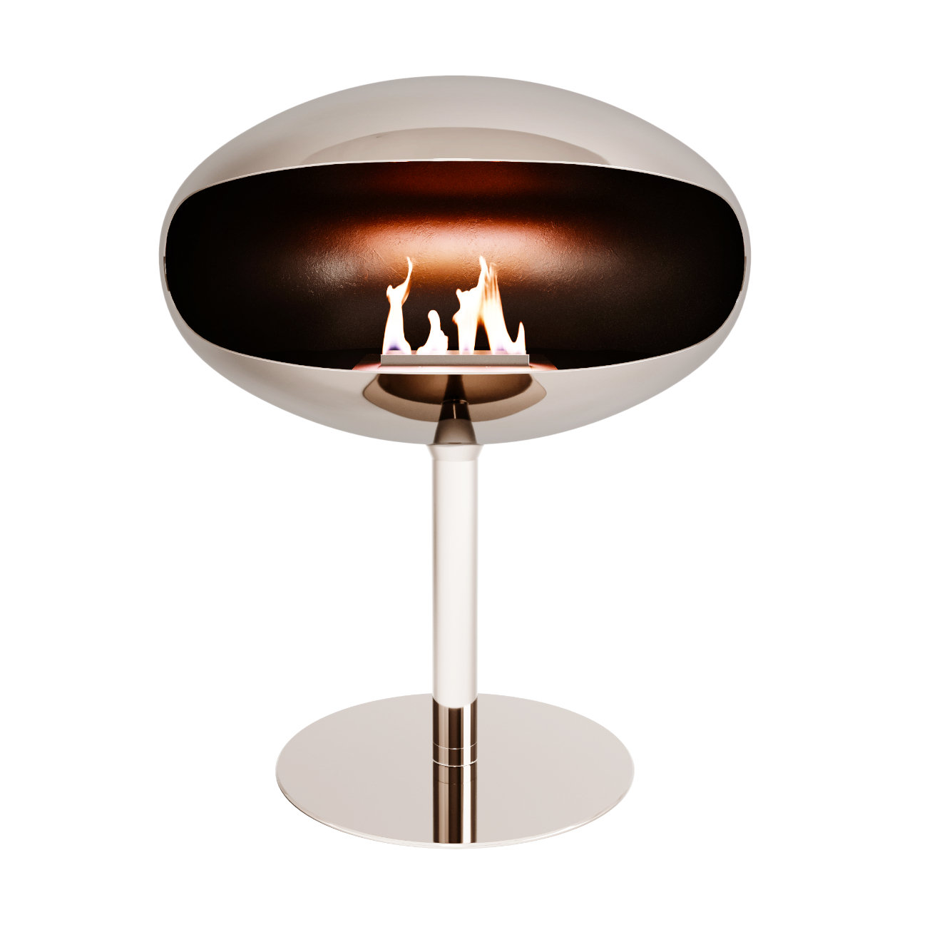 PEDESTAL Edelstahl Designer Ethanolkamin