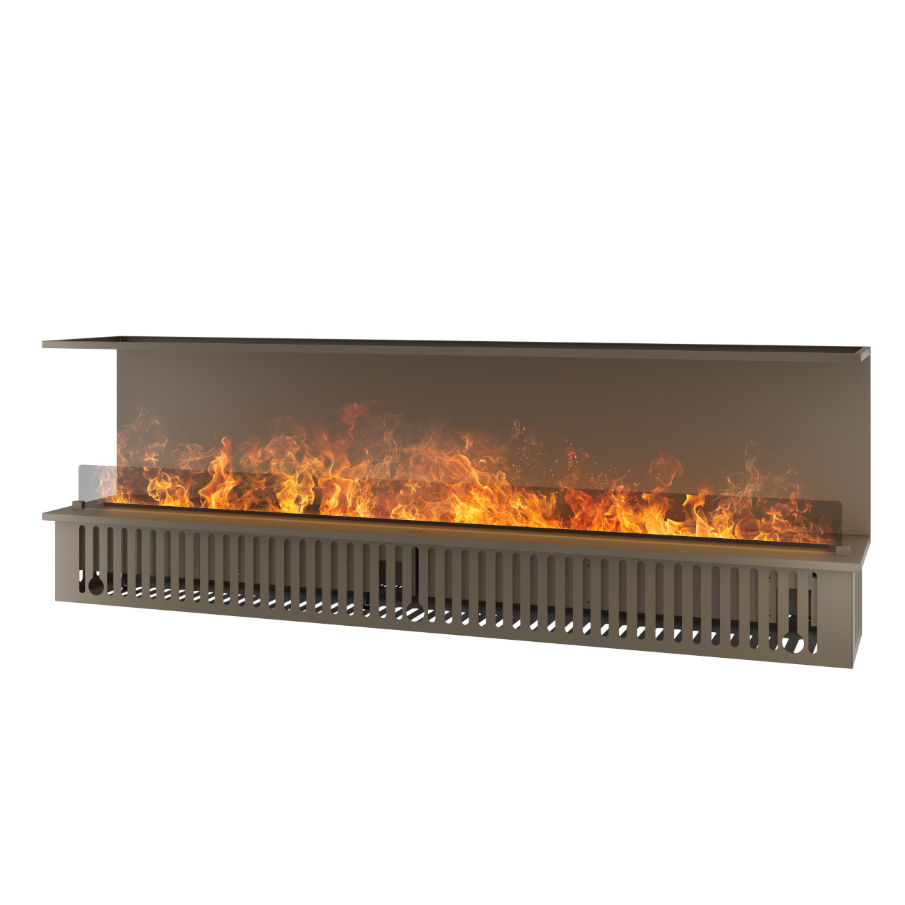 Invapo Inside C2200 Optimyst® Beigegrau Wasserdampf Panorama Kaminkassette