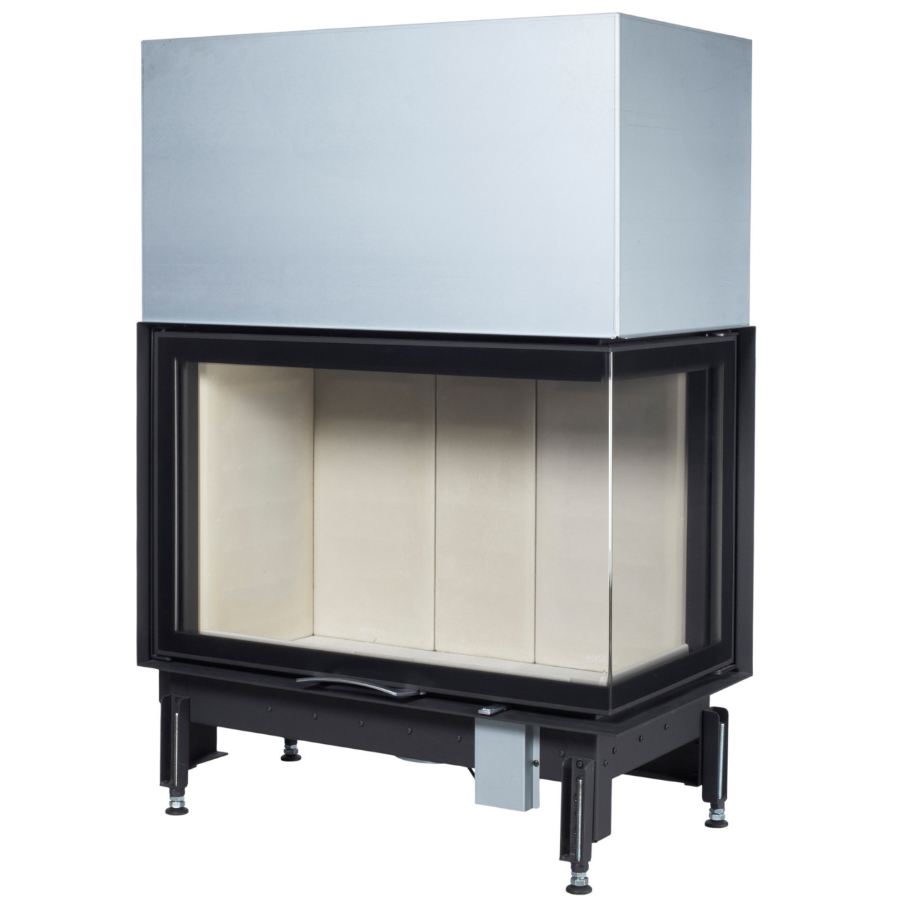 89x49x57s-rechts-tit Eck-Kamineinsatz 89x49x57S Rechts verglaste Hebetür 12kW