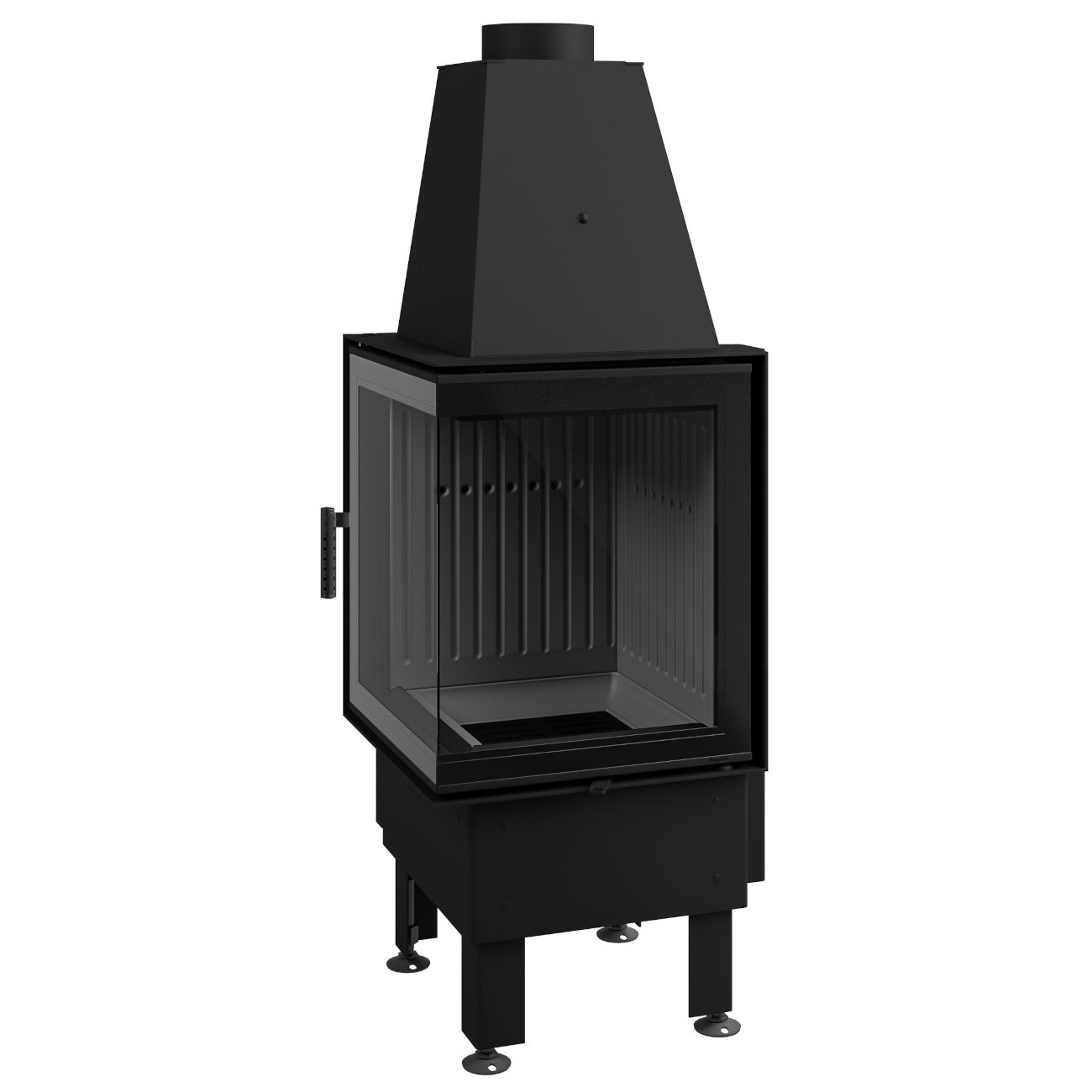 Smart 2PT-S Kamineinsatz Ecktür Rechts 7kW Black Edition