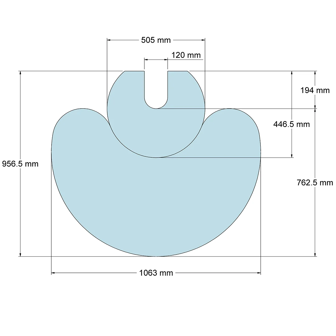 Saison Glasbodenplatte Rundbogen 1060 x 960 mm Saison Glasbodenplatte Rundbogen 1060 x 960 mm