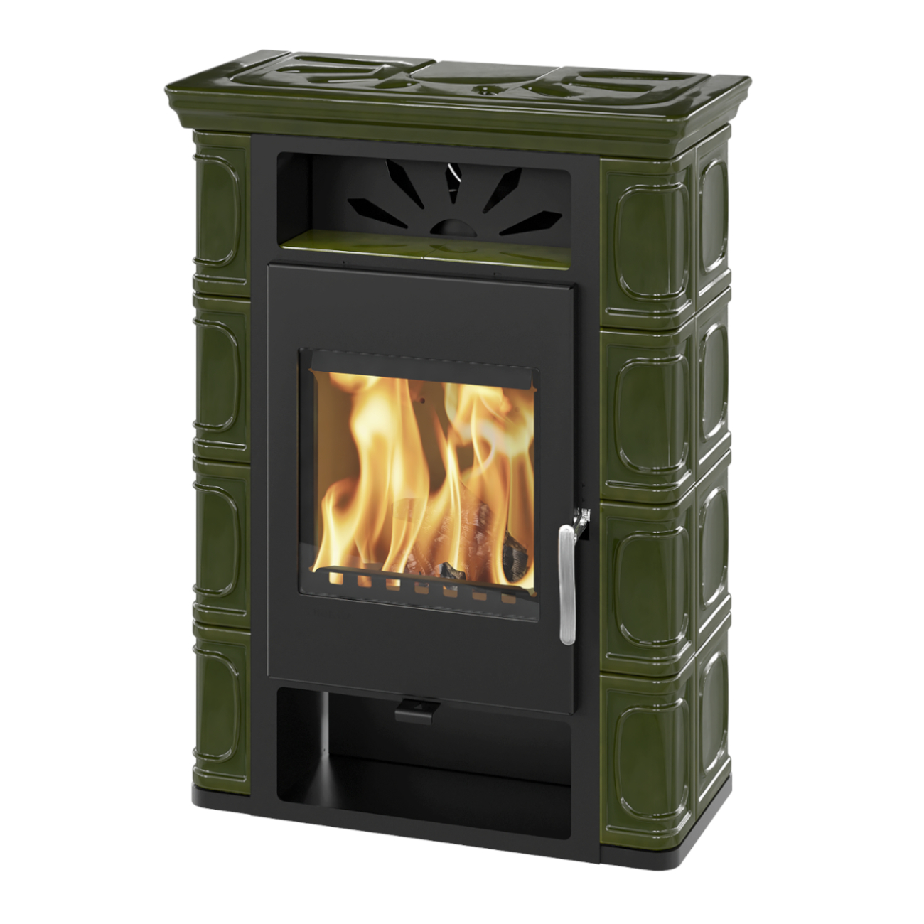 Borgholm Top Exclusive Olivgrün Kachel Kaminofen 6kW Borgholm Top Exclusive Olivgrün Kachel Kaminofen 6kW