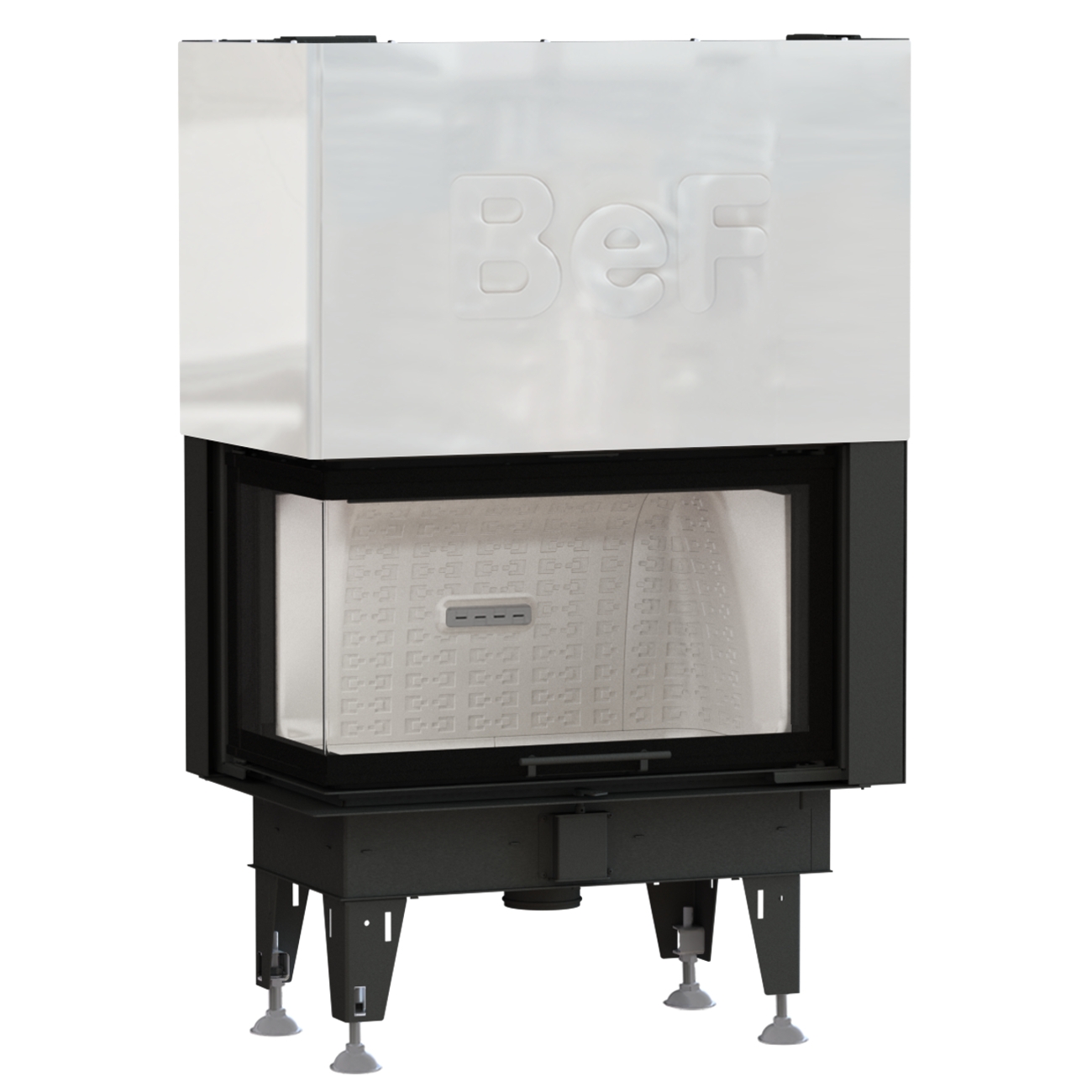 bef-thermv10cl-tit Therm V10CL Eck-Kamineinsatz Hebetür Links 13kW