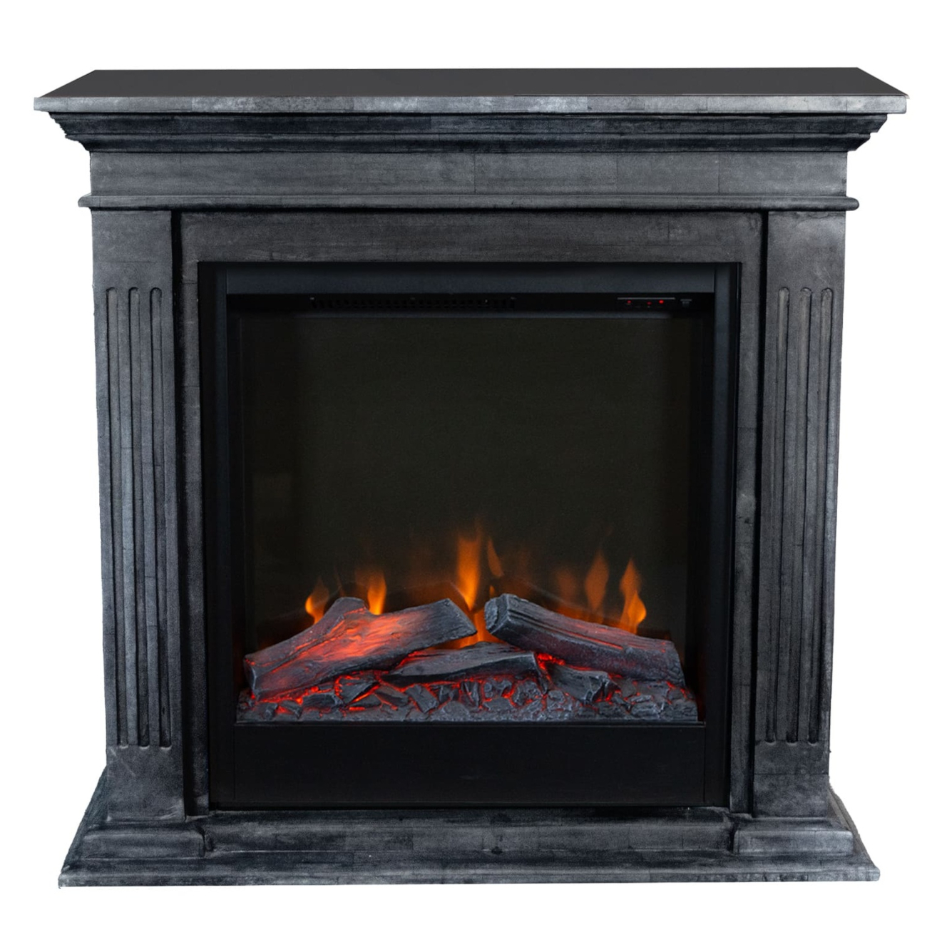 Cadiz Levico LED Kamin Naturstein Schwarz