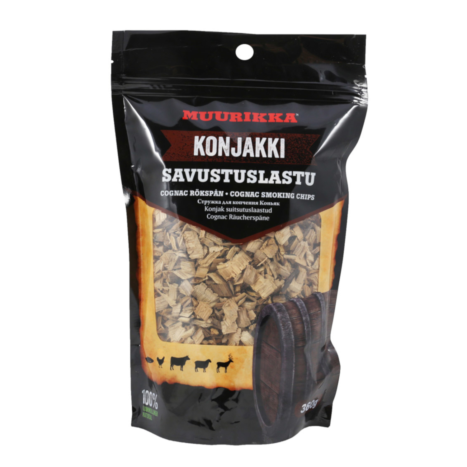 muurikka-raeucherchips-cognac Muurikka Räucherspäne / Räucherchips Cognac 360g