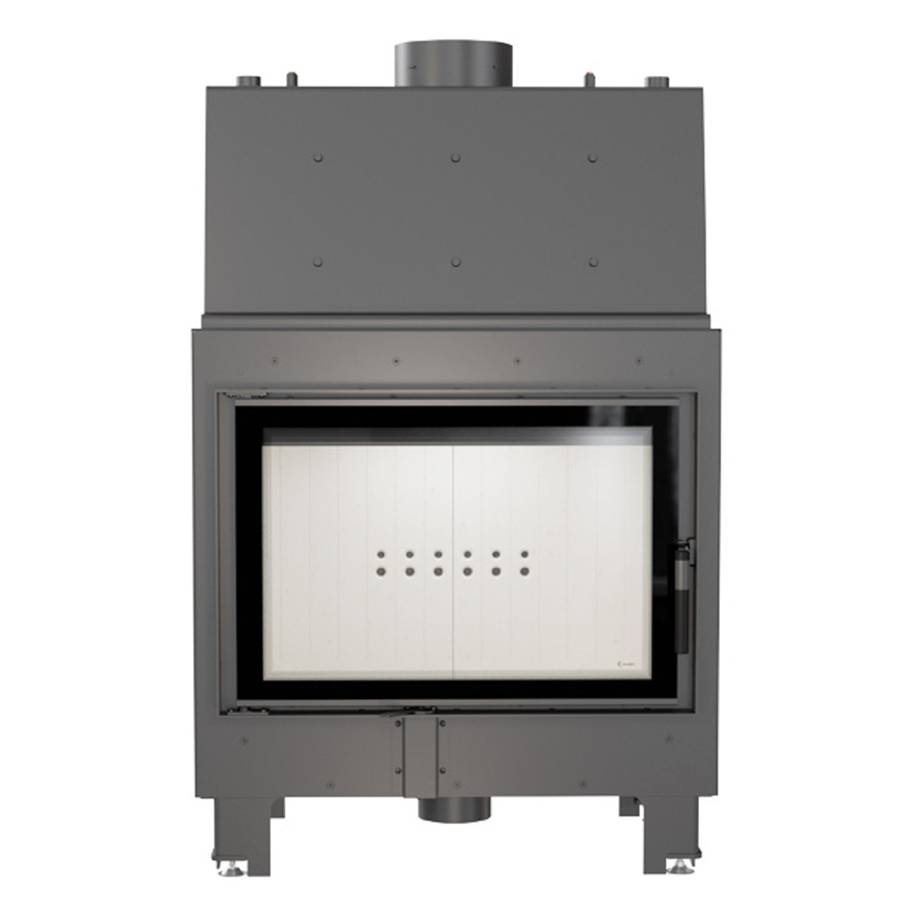 mbo-pw-15-w-front MBO15 Wassergeführter Kamineinsatz 15kW Rahmenlose Tür