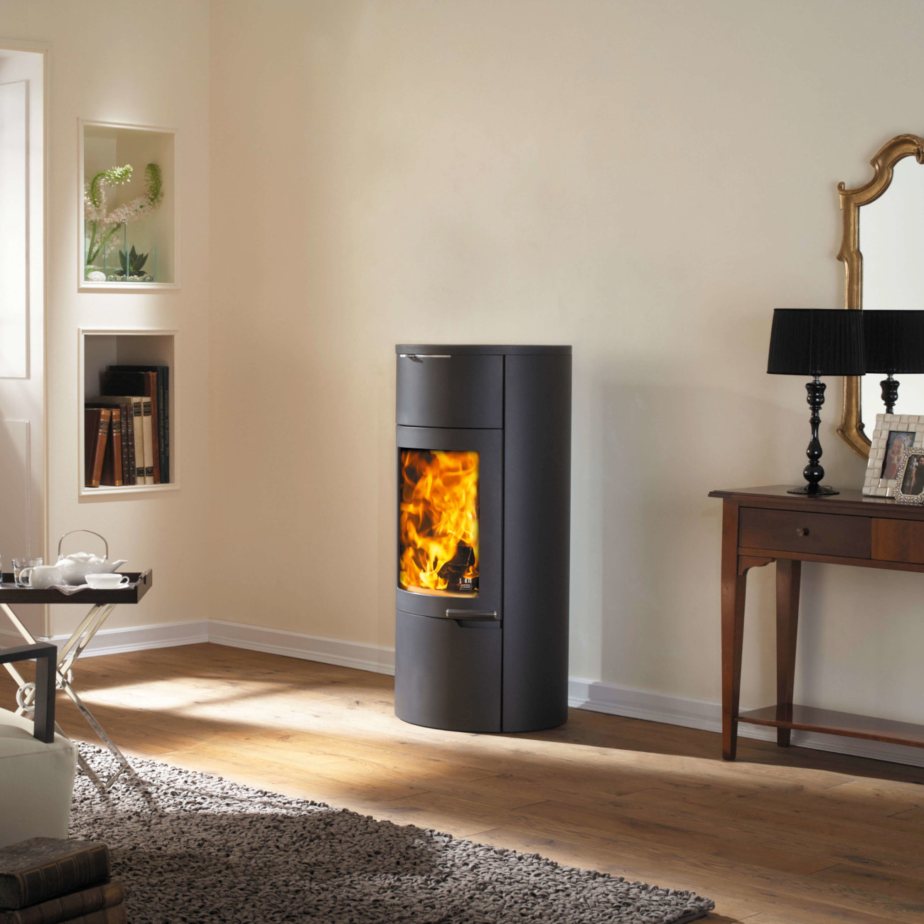 Uno Xtra Speicher-Kaminofen 7kW Gussgrau RLU Uno Xtra Speicher-Kaminofen 7kW Gussgrau RLU