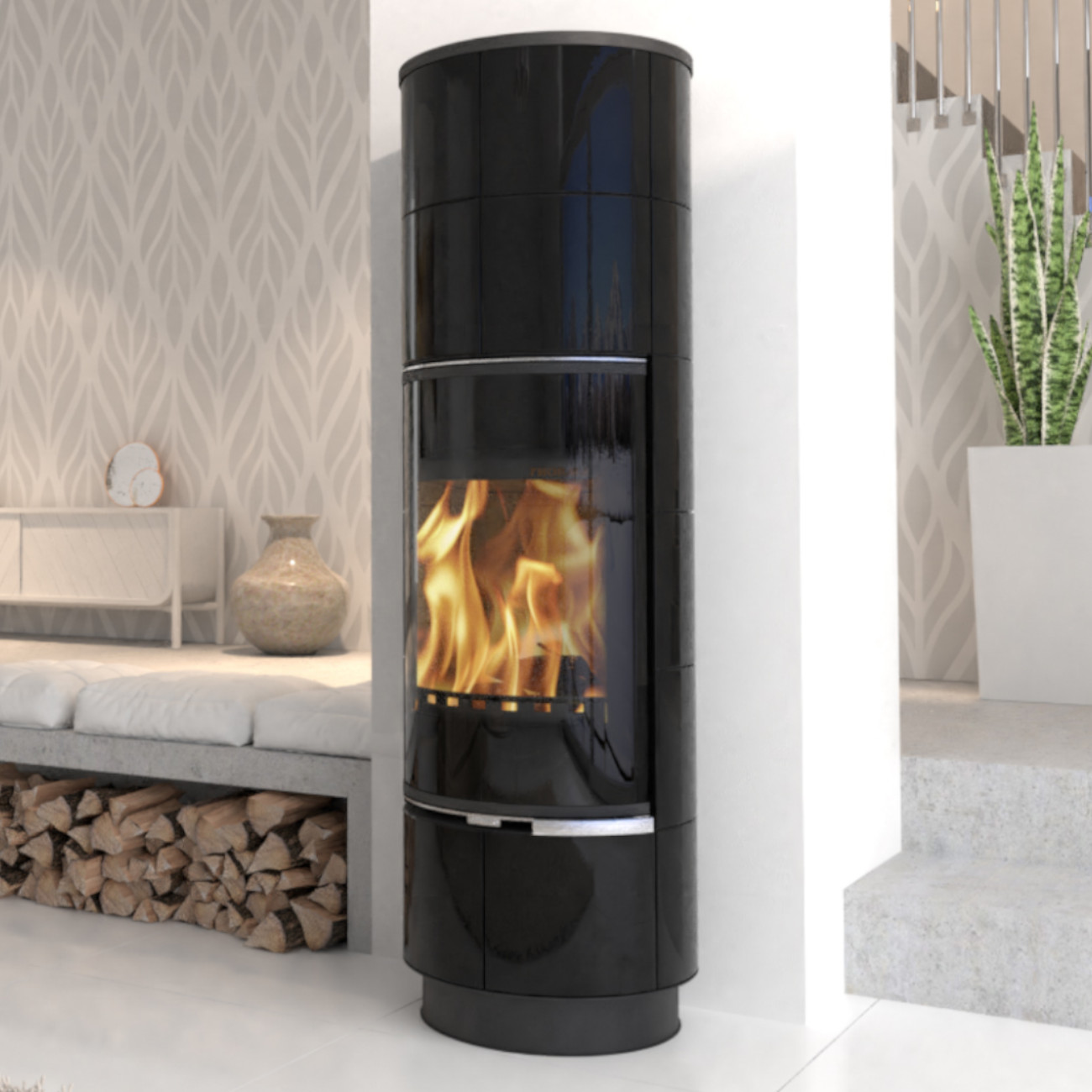 thorma-delia-plus-keramik-schwarz-kaminofen-web4 Delia Plus Kaminofen mit Schwarzen Kacheln 7kW